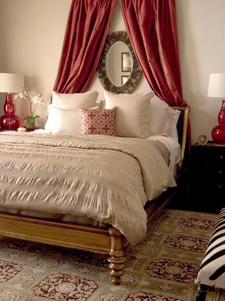 Red Can Be Restful Designed Bedroom, Red Vase, Bedroom Colour Palette, Side Lamps, Bedroom Red, Woman Bedroom, Design Blogs, Bedroom Color Schemes, Neutral Bedroom