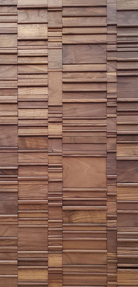 3D wall panel in black walnut – Artimatum Ceiling Inspiration, Textured Ceiling, Wooden Wall Cladding, Beam Ceilings, Ceiling Wood, Mood Tone, Wooden Beam, Wooden Ceiling, Timber Walls