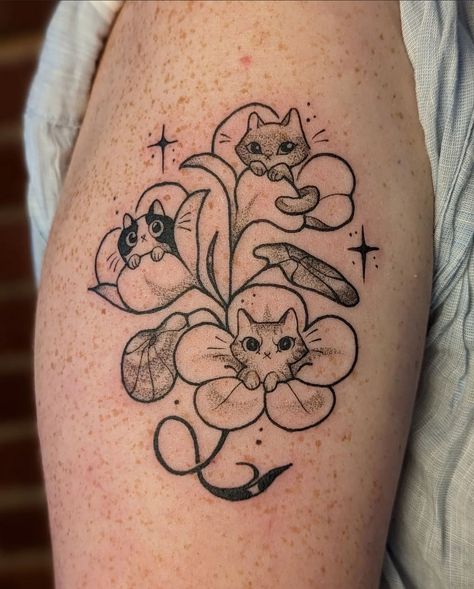 Cat And Mushroom, Mushroom Tattoo, Mushroom Tattoos, Tatting, Body Art, Stuffed Mushrooms, Tattoos