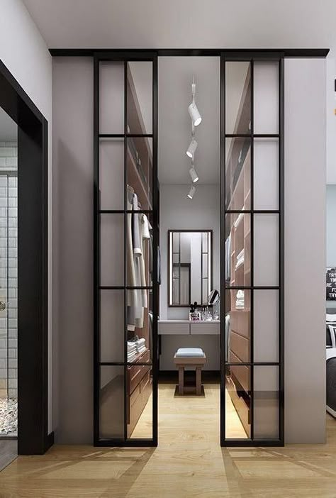 Small Dressing Rooms, Dream Closet Design, Closet Design Layout, Home Hall Design, Luxury Closets Design, Modern Closet, Small Apartment Design, Closet Decor, Bedroom Decor Design