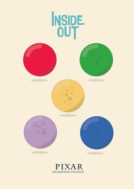 Inside Out Movie Poster, Inside Out Tattoo, Inside Out Poster, Inside Out Wallpaper, Inside Out Movie, Minimalist Graphic Design, Disney Inside Out, Film Poster Design, Minimalist Movie Poster