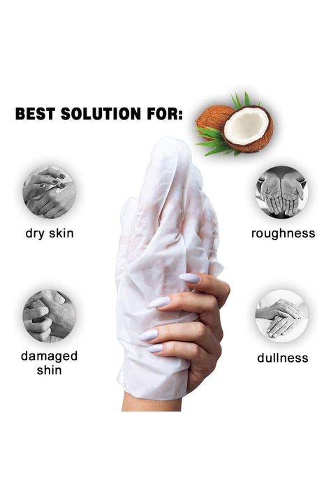 [MOND&#39;SUB] Best Hydrating Hand &amp; Nail Mask - Healthy Coconut Oil Moisturizing Gloves for Dry Hands - Full with Organic Acids Hydrating &amp; Nourishing Hand Mask Protecting Your Skins (5 Pairs) Hand Mask Glove, Nail Mask, Hand Masks, Moisturizing Gloves, Hand Mask, Womens Nails, Dry Hands, Writing Tips, Dry Skin