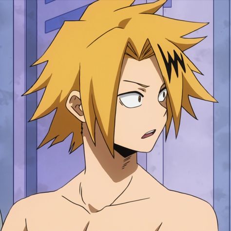 | denki kaminari | Denki Mha, My Hero Academia Kaminari, Oc Design Ideas, Mha Boys, Human Pikachu, Kaminari Denki, Pika Pika, Mha Icons, Denki Kaminari