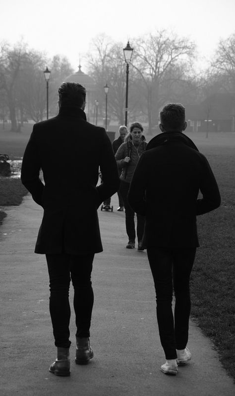 https://flic.kr/p/FPPFWB | Two men walking, Clapham Common, London SW4, 12th March 2016 Two Men Walking Together, Woman Walking Man On Leash, Man Walking From Behind, People Walking On Street, Walking London, Clapham Common, Two Men, Walking, London