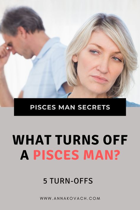 Good Pisces men leave great women sometimes—it’s a sad fact, and it’s easy to take it personally. Most of the time, it’s not personal, but sometimes, it can be. There are certain qualities that are just a turn-off for every sign. These tips will save you from heartbreak! Pisces Male Traits, Pisces Traits Men, Male Pisces, Pisces Men Traits, Pieces Men Zodiac Facts, Pisces Man Turn Ons, Pisces Men Facts Relationships, Pisces Men In Bed, Pices Men