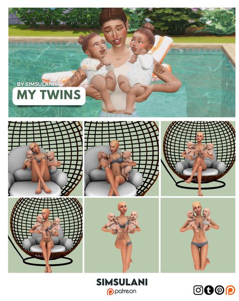 Twins Posing, Sims 4 Couple Poses, Sims Baby, Sims 4 Family, Play Sims 4, Free Sims 4, Sims 4 Children, Sims 4 Body Mods, Sims 4 Expansions