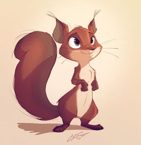 So cute! Squirrel Illustration, Hulk Character, Animal Caricature, Squirrel Art, Cute Squirrel, 캐릭터 드로잉, Illustration Sketches, 귀여운 동물, Animal Illustration