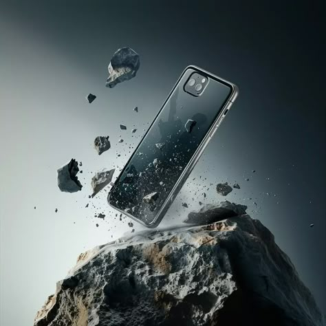 The image shows a smartphone on the rock. The smartphone is made of glass and metal, and it has a sleek design ->> more details in ai-img-gen.com Smartphone Ads, Phone Ads, Web Design Ux Ui, Fall Rock, Oak Plywood, Social Media Advertising Design, Amazon Image, Ads Creative, Advertising Design