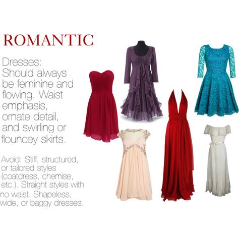 romantic dresses Romantic Body Type, Romantic Style Outfit, Romantic Clothing Style, Romantic Kibbe, Dress Body Type, Kibbe Romantic, Romantic Dresses, Baggy Dresses, Romantic Outfit