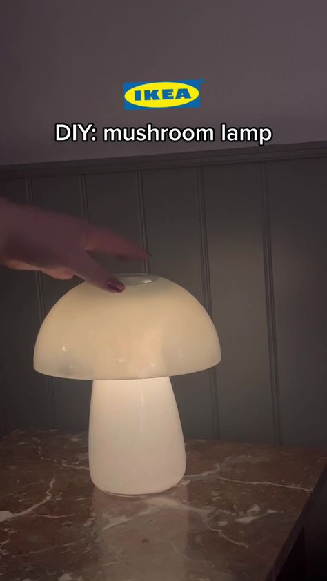 DIY mushroom lamp❤️🍄(ib: @fur_ila) #ikeahack #ikeadiyhack #ikeadiy #m... | TikTok Mushroom Lamp Diy, Diy Mushroom Lamp, Diy Mushroom, Diy Room Decor Videos, Lamp Diy, Pinterest Diy Crafts, Fun Crafts To Do, Pinterest Diy, Diy Crafts Room Decor