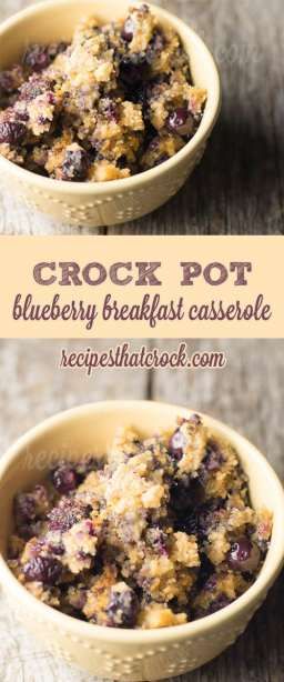 Crock Pot Blueberry Breakfast Casserole: Perfect dish to start the day off right! Delicious and hearty. The nuts are the perfect balance to the bright burst of blueberries in every bite! Blueberry Breakfast Casserole, Breakfast Crockpot, Slow Cooker Breakfast, Blueberry Breakfast, Crockpot Breakfast, Blueberry Recipes, Breakfast Recipes Casserole, Crock Pot Cooking, Eat Smarter