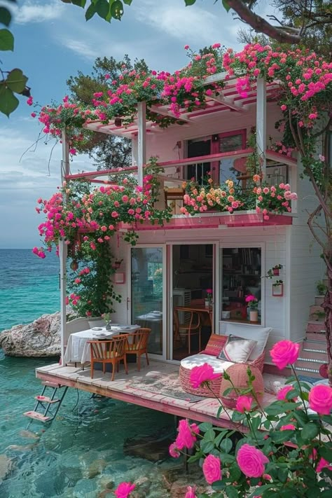 Colorful House, Dream Beach Houses, Dream Cottage, Dream House Rooms, Fantasy House, Cute House, Interior Modern, Dream House Interior, Design Your Dream House