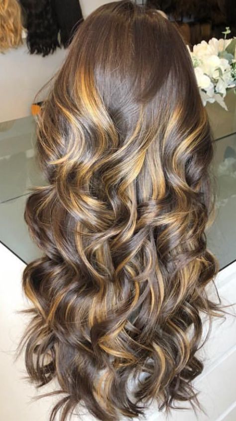 Light Layers Haircut Long, Big Loose Curls, Loose Curls Hairstyles, Honey Brown Hair, Curls For Long Hair, Hair Extentions, Custom Wigs, Hair Color And Cut, Long Wavy Hair