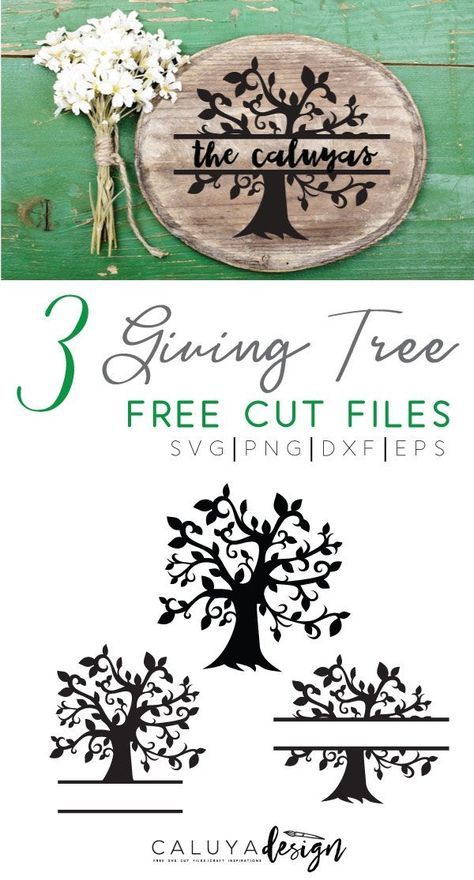 Family Trees Diy, Tree Cut, Family Tree Project, Giving Tree, Cricut Wedding, Wooden Signs Diy, Free Cricut, Free Cut Files, Tree Svg