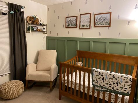 Chestnut Furniture, Green Board And Batten, Forest Crib Bedding, Woodsy Nursery, Woodland Baby Nursery, Nursery Ocean, Under The Sea Nursery, Ocean Nursery Decor, Woodland Crib Bedding