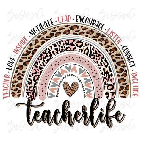 Teacher Sublimation Designs, Shirt Clipart, Teacher Sublimation, Rainbow Png, Glitter Tumblers, Monogram Shirts, Teacher Png, Diy Teacher Gifts, Rainbow Shirt