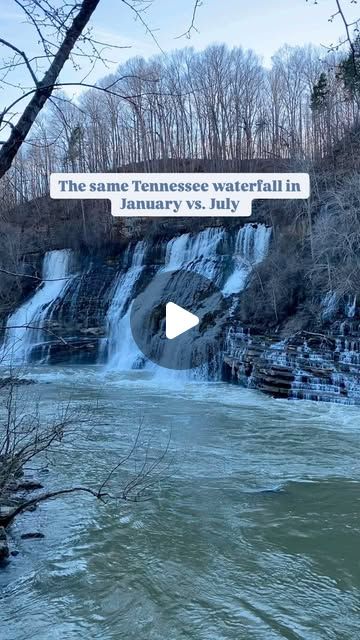 Ashley || Tennessee Outdoors + Hiking + Travel on Instagram: "The same Tennessee waterfall in January vs. July 👀 

Hi, I’m Ashley 👋 an outdoor content creator based in Nashville, TN. As a lifelong Tennesseean, I love sharing my favorite adventure spots across our beautiful state. If you like this Reel, follow me for more outdoor adventure ideas in Tennessee, the Southeast, and beyond! @ashleyabadventures 🌲🥾✨

📍 Twin Falls, Rock Island State Park

#waterfall #tennessee #statepark 

Which do you prefer?? 💦" Rock Island State Park, Tennessee Waterfalls, Leave No Trace, Top Places To Travel, Adventure Ideas, Twin Falls, Rock Island, January 22, Hiking Trip