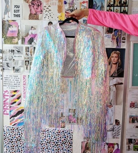 Disco Jacket, Tinsel Jacket, Rave Bae, Bottle Blonde, Bridesmaid Ideas, Look Festival, New Jacket, Rave Festival, Disco Party