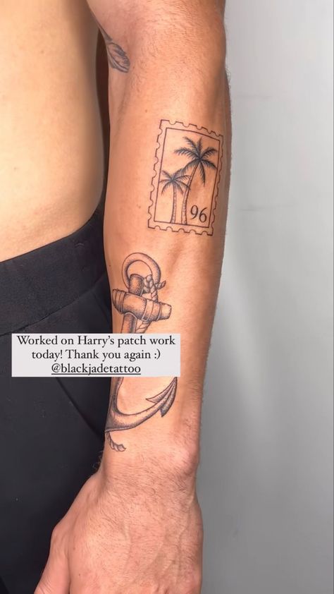 Palm Tree Stamp Tattoo, Palm Trees Tattoo, Tattoo Palm Tree, 2024 Tattoo, California Tattoo, Bookish Tattoos, Stamp Tattoo, Cactus Tattoo, California Palm Trees