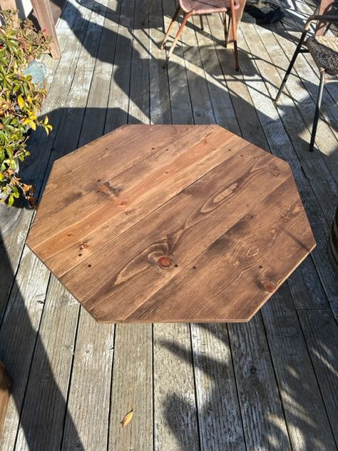 Handmade Wood Octagonal Table Octagonal Table, Octagon Table, Outdoor Patio Table, Patio Table, Hexagon Shape, Handmade Wood, Outdoor Table, Outdoor Patio, Outdoor Gardens