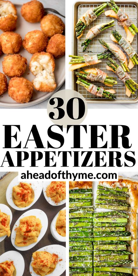 Easter Starters, Easter Finger Food, Savoury Appetizers, Stuffed Mushrooms Vegetarian, Baked Spinach Dip, Easter Appetizers Easy, Easter Feast, Spring Appetizers, Asparagus Dishes