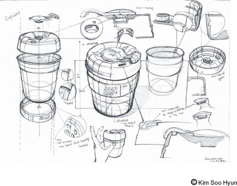 industrial design drawing cylinder #id #sketching Cup Sketch, Keep Cup, Romantic Industrial, Logos Retro, Structural Drawing, Industrial Bedroom, Line Sketch, Art Appliqué, Industrial Design Sketch