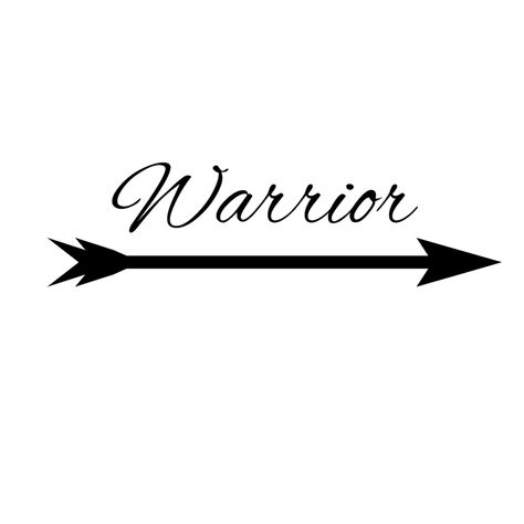 Warrior Tattoos Simple, Warrior Tattoos Word, The Word Warrior Tattoos For Women, Fighter Word Tattoo, Flirty Art, Warrior Word Tattoo Fonts, Warrior Script Tattoo, Catherine Cowles, Filigree Tattoo