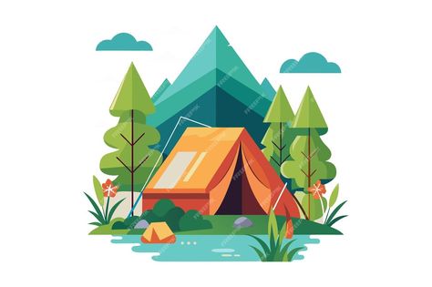 Isolated camping tent in nature on white background | Premium AI-generated vector Camping Vector Illustration, Tent Vector, Camping Vector, Illustrations Art, Camping Tent, Tent Camping, In Nature, Vector File, Graphic Resources