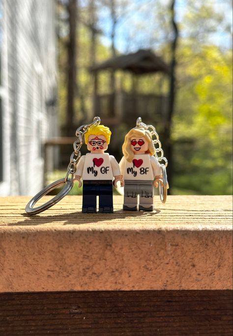 Custom Lego Minifigures Couple, Lego Sets For Couples, Lego Couple Gift, Lego Couple Keychain, Lego Gift Ideas For Boyfriend, Lego Keychain Couple, Lego Sets For Boyfriend, Lego For Boyfriend, Matching Lego Keychain