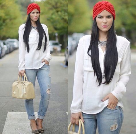 Red Turban, Bag Guess, Grey Long Dress, Diy Hair Scrunchies, Mango Blazer, Zara Bag, Hair Wrap Scarf, Guess Watch, Moda Outfit