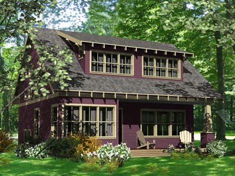 Painted Brick Ranch, Exterior Paint Colours, Exterior Paint Schemes, House Paint Color Combination, Brown House, Exterior Color Schemes, Exterior Paint Colors For House, Bungalow Style, Purple Home