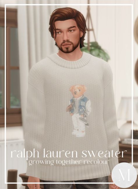 Maxis Match Male Clothes, Maxis Match Male, Sims 4 Male, Male Sims, Sims 4 Men Clothing, Ralph Lauren Bear, Sims 4 Male Clothes, Clothes Cc, Sims 4 Cas Mods