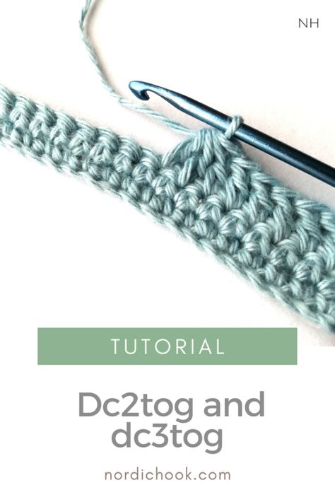 This free tutorial shows how to make double crochet two together (dc2tog) and double crochet three together (dc3tog) step by step (in English). After this tutorial you will know how to work other stitches together too.  #learntocrochet #beginnercrochet #crochet #tutorial #learncrochet #crochettutorial #easy #beginner #hækl #hækling #tejidos #ganchillo #häkel #häkeln #uncinetto #haken #hackovani #heklati #virkkaus #hekle #gantsilyo #horgolas #hackovanie #szydelkowac #croise #tamboret #ВЯЗАНЬЕ Double Crochet Two Together, Macrame Tutorial Beginner, Hacks For Small Spaces, Design Kitchen Ideas, Crochet Decrease, Friendship Bracelets Tutorial, Crochet Lessons, Crochet Stitches For Beginners, Double Crochet Stitch