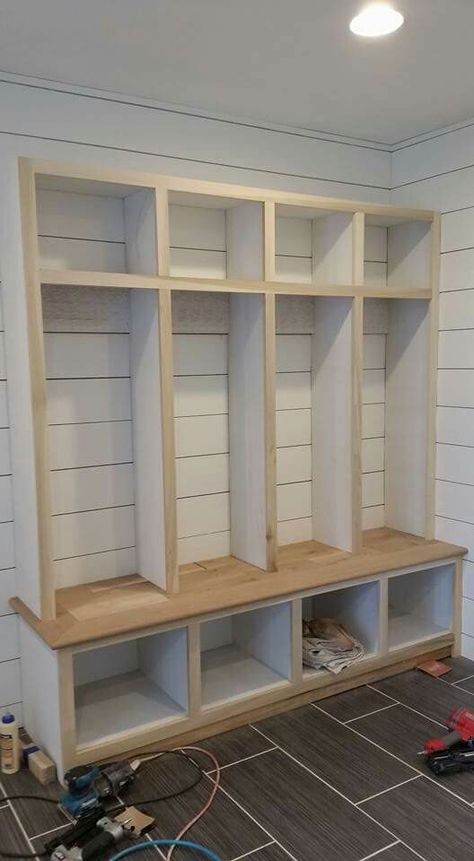 Cubbies Custom Cubby Storage, Locker Cubby Mudroom, Laundry Room With Lockers Cubbies, 4 Cubby Mudroom, Entry Cubbies, Garage Cubbies, Diy Cubby Storage, Diy Cubbies, Wall Cubby