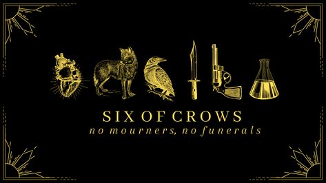 Six Of Crows Laptop Wallpaper, Six Of Crows Wallpaper Desktop, Six Of Crows Wallpaper, Crows Wallpaper, No Mourners No Funerals, Six Of Crows Characters, Crow Club, Crow Books, Grisha Verse