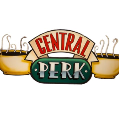 Central Perk sign Friends Central Perk Coffee, Central Perk Logo, Friends Cake, Friends Poster, Ross Geller, Friends Central Perk, Cake Logo, Phoebe Buffay, Friends Series