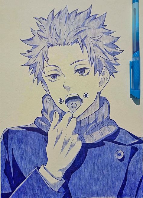 Toge Inumaki Drawing Sketch, Inumaki Drawing Sketch, Jjk Lineart, Jjk Painting Ideas, Naruto Character Drawing, Inumaki Toge Drawing, Jujutsu Kaisen Drawing Sketch, Jujutsu Drawing, Jjk Drawing Sketch