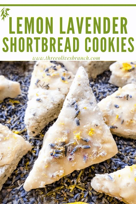 These Lemon Lavender Shortbread Cookies are soft, buttery cookies made with bright citrus and floral herbs. Easy to make, these soft or crisp cookies are perfect for spring and cookie swaps. Baking Recipes Lavender, Herbal Cookies, Lavender Lemon Cookies, Lavender Desserts, Floral Herbs, Iced Lavender Lemon Cookies, Lemon Lavender Shortbread Cookies, Iced Lemon Lavender Shortbread Cookies, Lemon Lavender Shortbread