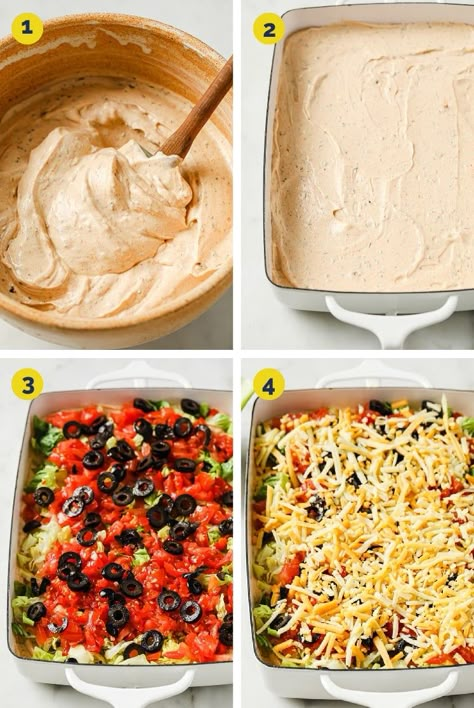 Taco Dip No Sour Cream, 7 Layer Taco Dip With Cream Cheese, Sour Cream And Taco Seasoning Dip, Taco Dip No Cream Cheese, Taco Salad Dip Layered, Cream Cheese Layer Dip, Easy Taco Dip With Cream Cheese, Layered Taco Dip With Cream Cheese, Cold Taco Dip With Cream Cheese