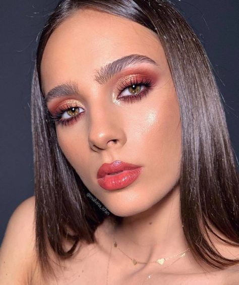 Copper Smoky Eyes Will Replace The Classic Glam This Fall Makeup For Copper Hair, Copper Eyeshadow Looks, Makeup Ideas For Brown Eyes, Copper Eyeshadow, Maquillage On Fleek, Affordable Beauty Products, Casual Makeup, Barbie Makeup, Fall Makeup Looks