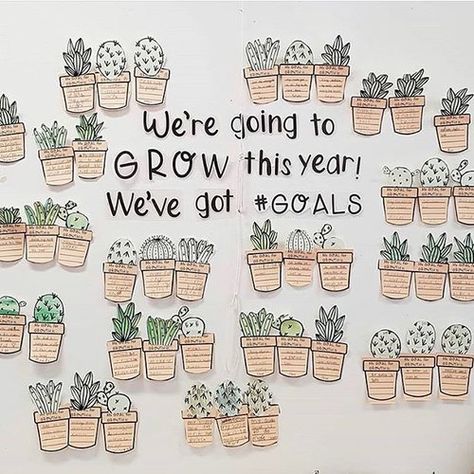 Plants Classroom, Calm Classroom, Classroom Goals, Elementary Classroom Decor, School Displays, Bulletin Board Ideas, 3rd Grade Classroom, 2nd Grade Classroom, New Classroom