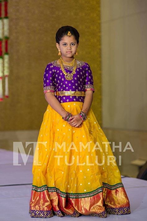 Kids Dress Patterns Party Wear, Langa Blouse Designs, Langa Blouse, Kids Indian Wear, Kids Party Wear Dresses, Kids Ethnic Wear, Frocks Design, Kids Wear Girls, Kids Blouse Designs