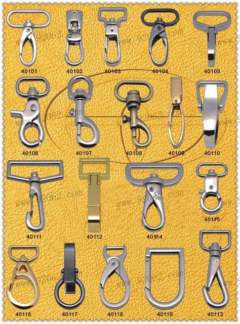 Swivel Hooks, Spring Snaps, Snap Hooks, Bolt Snaps, Trigger Hooks Manufacturer & Supplier | 92062 Paracord Diy, Bag Hardware, Leather Tools, Leather Craft Tools, Purse Hardware, Pola Kristik, Screws And Bolts, Metal Accessories, Leather Projects