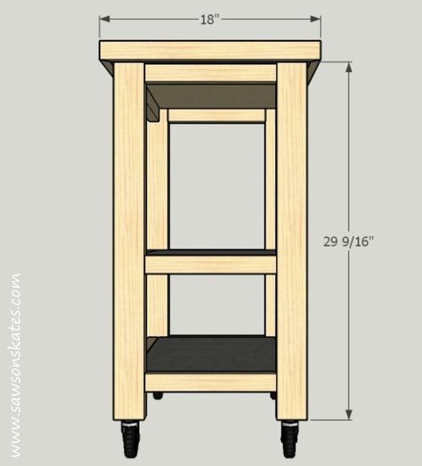 A DIY Kitchen Island is a Reader's Only Wish Small Space Kitchen Island, Diy Kitchen Cart, Island On Wheels, Kitchen Island On Wheels, Diy Kitchen Backsplash, Grey Kitchen Designs, Diy Outdoor Table, Rolling Kitchen Island, Small Kitchen Island