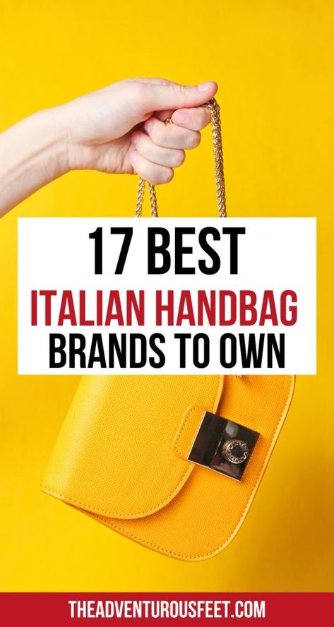 Looking for the best Italian handbag brands? From luxury to affordable, this post will show you 17 of the best designer handbags made in Italy. Whether you're looking for a new addition to your Italian purse brands collection or you're just dipping your toes in luxury bags, this list of genuine leather handbags made in Italy definitely has one that will suit your test! Click through to read on! Italian Purses Handbags Italy, Designer Handbag Storage, Leather Hand Bags For Women, Genuine Leather Handbags Totes, Italian Purses, Handbag Brands, Classy Purses, Spring Purses, Italian Leather Purse