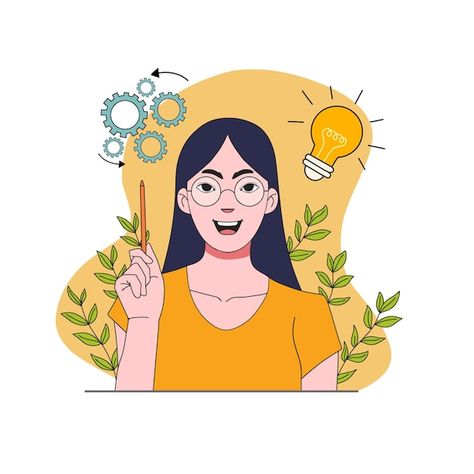 Flat design illustration women happy fin... | Premium Vector #Freepik #vector #light #business #lamp #bright Aha Moment, Finger Pointing, Flat Design Illustration, Flat Design, Design Illustration, Premium Vector, Graphic Resources, Illustration Design, Light Bulb