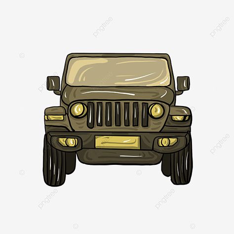 Jeep Cartoon, Jeep Clipart, Jeep Png, Jeep Art, Yellow Jeep, Jeep Trails, Jeep Stickers, Jeep Shirts, Green Jeep