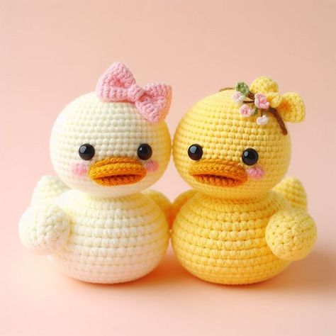 Cute Crochet Duckie Amigurumi Pattern - All Amigurumi Crochet Ducky Pattern Free, Cute Crochet Patterns Free Amigurumi, Crocheted Ducks, Rubber Duck Crochet Pattern Free, Crochet Rubber Duck Free Pattern, Duck Crochet Pattern Free, Free Crochet Duck Pattern Amigurumi, Crochet Duck Pattern Free, Duck Amigurumi Free Pattern