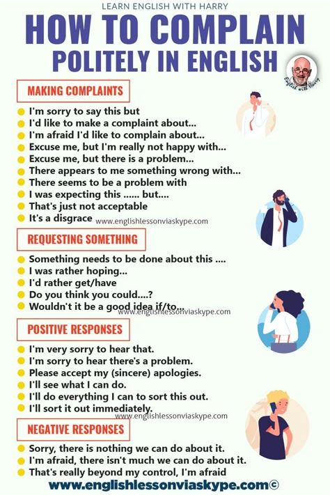 How to complain politely in English. Expressions for making a complaint in English. Advanced English learning. Online English lessons on Zoom at www.englishlessonviaskype.com #learnenglish #englishlessons #EnglishTeacher #vocabulary #ingles Speak Better English, English Advanced, Basic English Grammar Book, English Conversation Learning, English Expressions, English Word Book, English Learning Books, English Transition Words, Better English