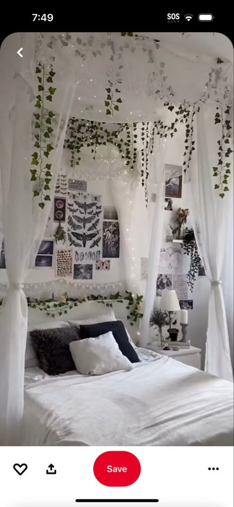 Above Bed Canopy, Teen Canopy Bed, Home Decor Cozy, Canopy Bedroom, Teen Bedroom Designs, Cozy Home Decor, Cute Bedroom Ideas, Pinterest Room Decor, Old Room